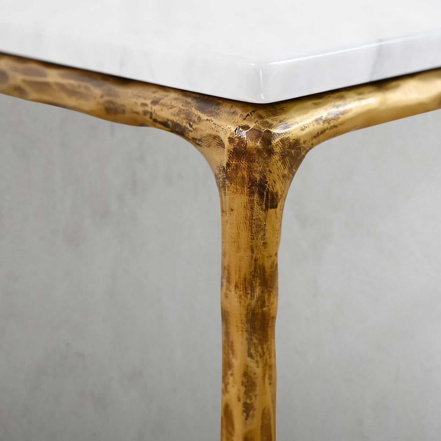 Thaddeus Mabrble Square Side Table 18" 22" Overhang O