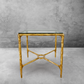 Thaddeus Glass Square Side Table  Overhang O