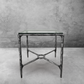 Thaddeus Glass Square Side Table  Overhang O