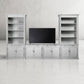 Athens Modular Media Console with Double Bookcases