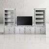 Athens Modular Media Console with Double Bookcases
