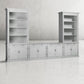 Athens Modular Media Console with Double Bookcases