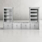 Athens Modular Media Console with Double Bookcases