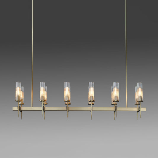 Aicken 10 Lights Chandelier Brass