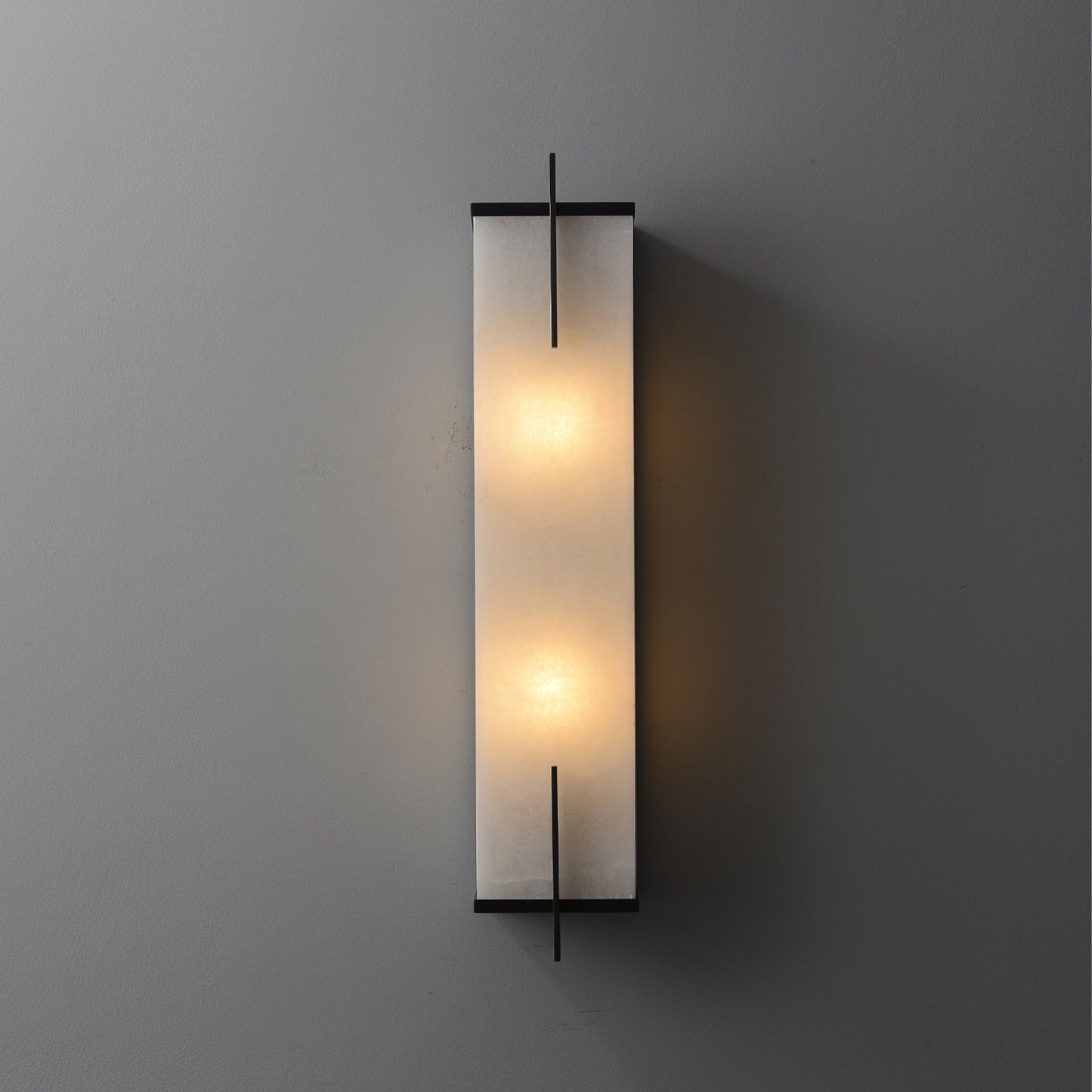 Rectangular Alabaster Wall Sconce 2 Lights