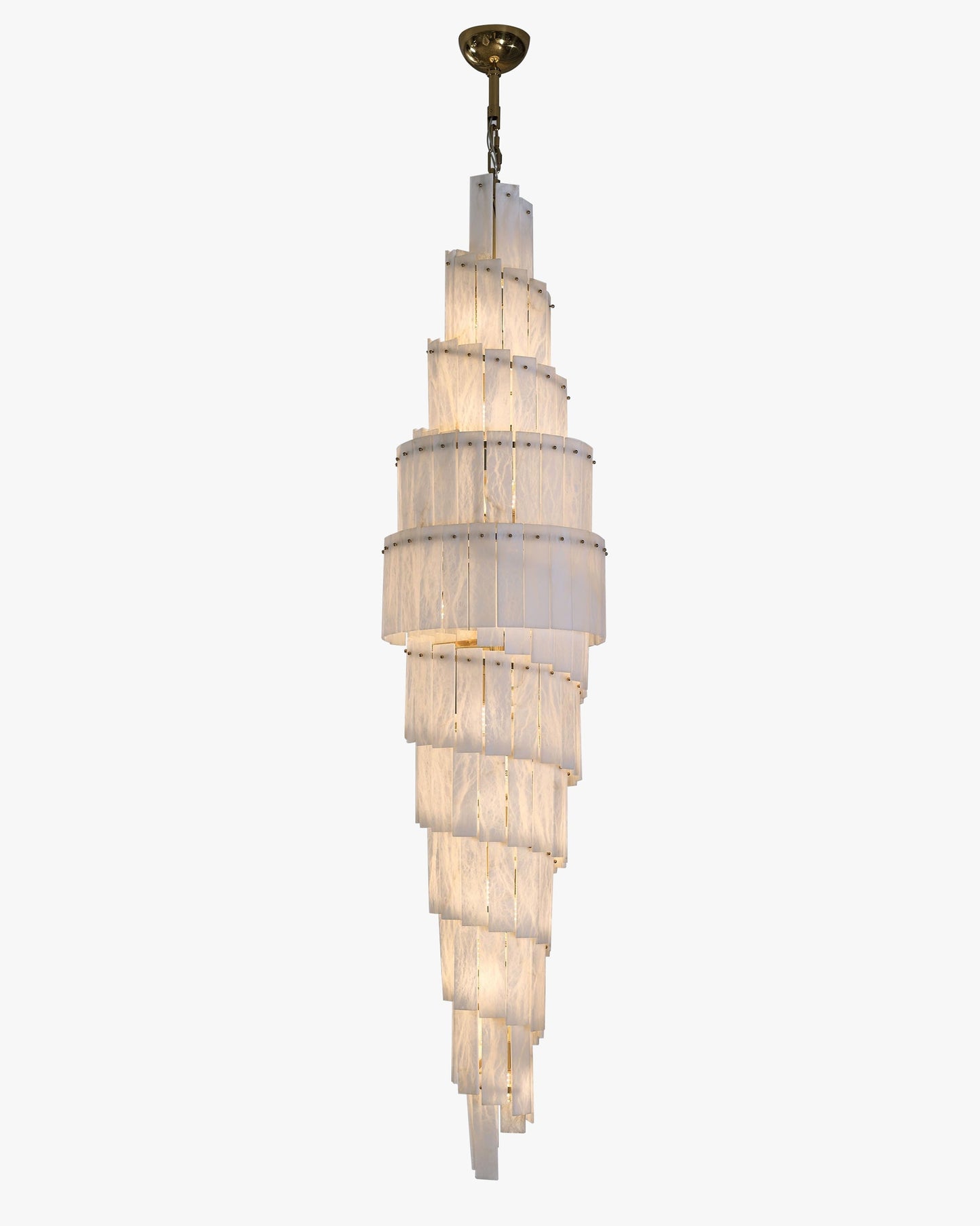 Alabaster Tiered Staircase Chandelier