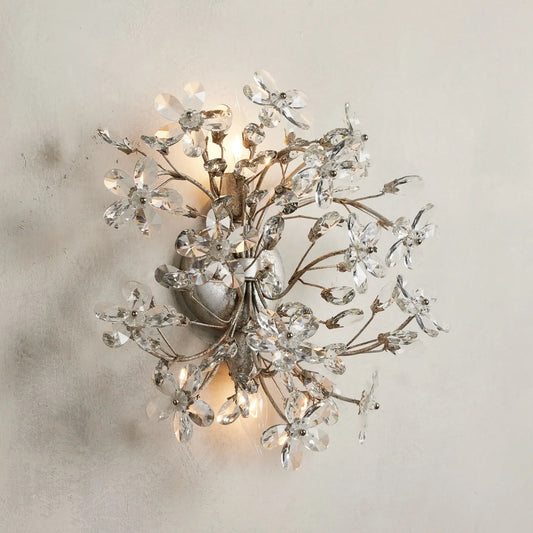 Crystal Flowers Fiore 2-Light Wall Sconce