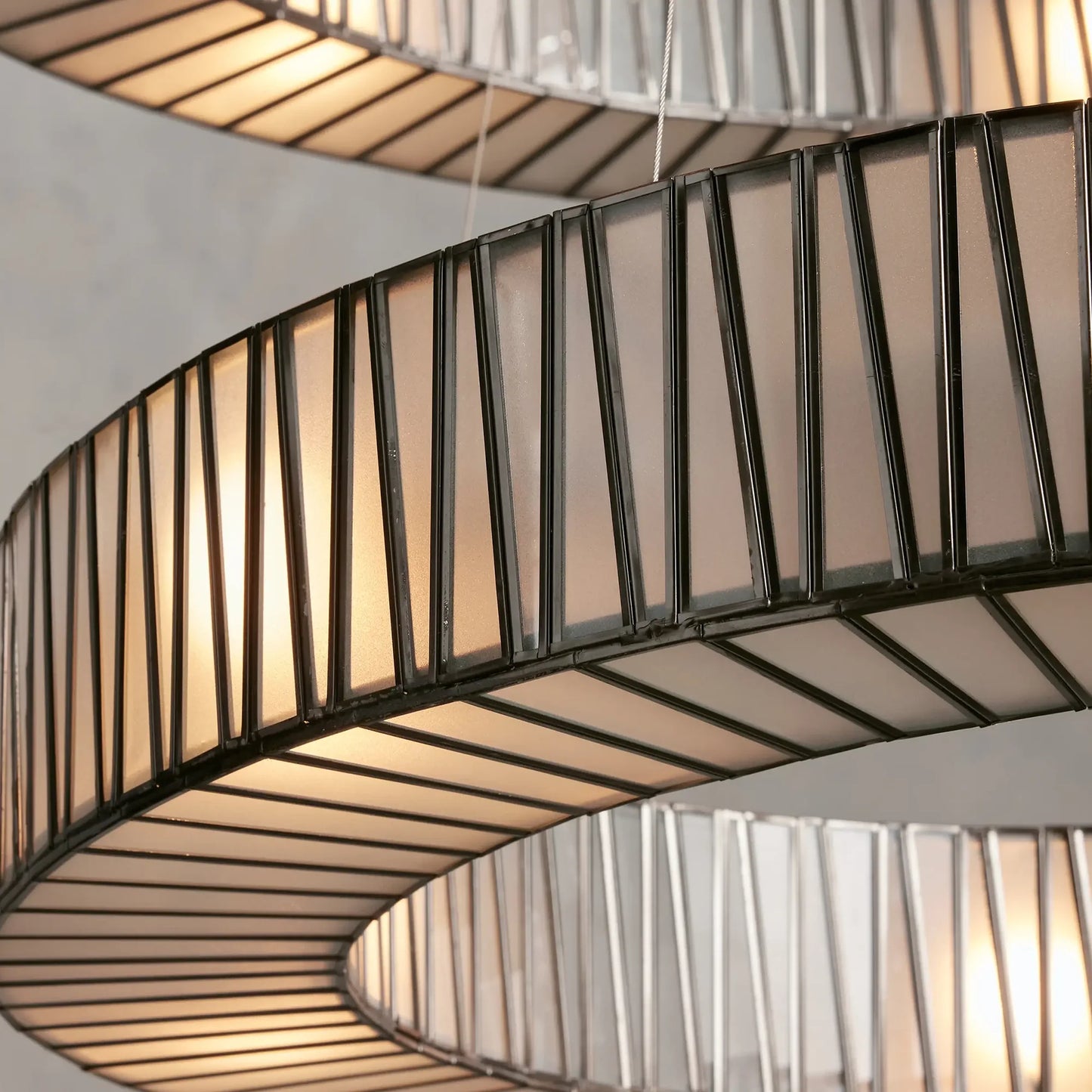 Art Glass Jeunet 2-Tier Round Chandelier