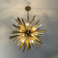 Quartz Crystal Sputnik Chandelier Antique Brass