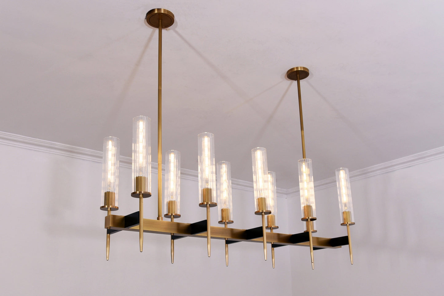 Aicken 10 Lights Chandelier Brass