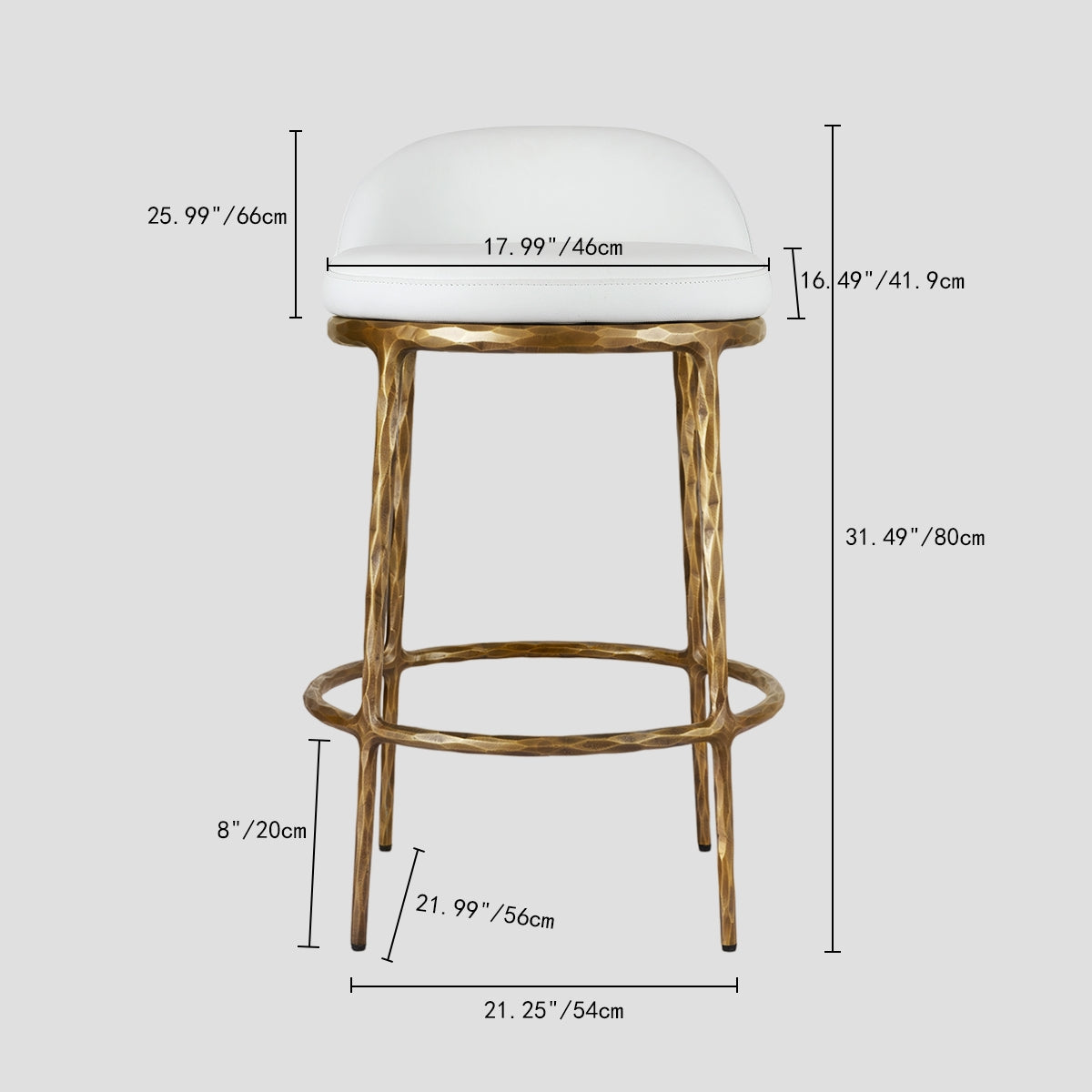 Tadeusz Fabric Swivel 360° Counter Stool