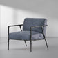 Thaddeus Retro Silver Iron Frame Track Armchair