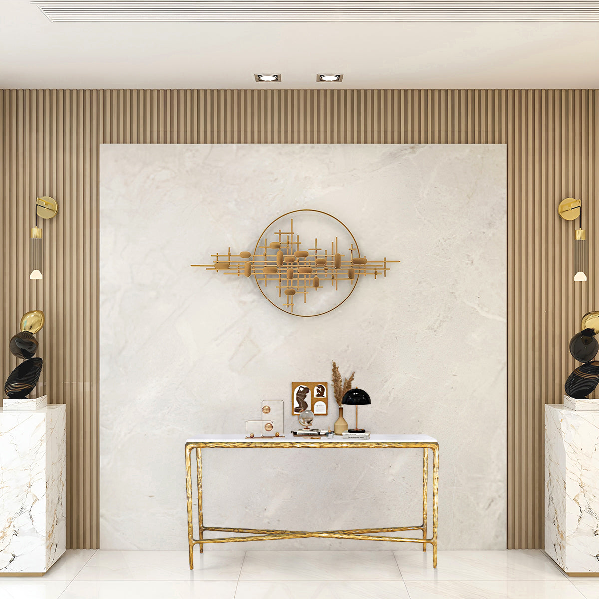 Thaddeus Rectangle Marble Console Table 60" 72"