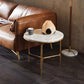 Thaddeus Marble Round Side Table 3 Table Leg 24"D