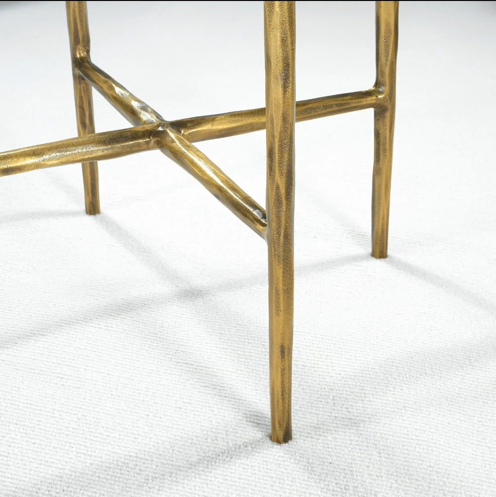 Thaddeus Round Marble Side Table 18" 22"