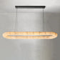 Alabaster Lisse Oval Chandelier 57" 74"