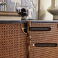 Thaddeus Metal Frame Rattan 6-Drawer Side Cabinet