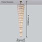 Alabaster Long Cascading Staircase Chandelier