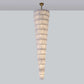 Alabaster Long Cascading Staircase Chandelier