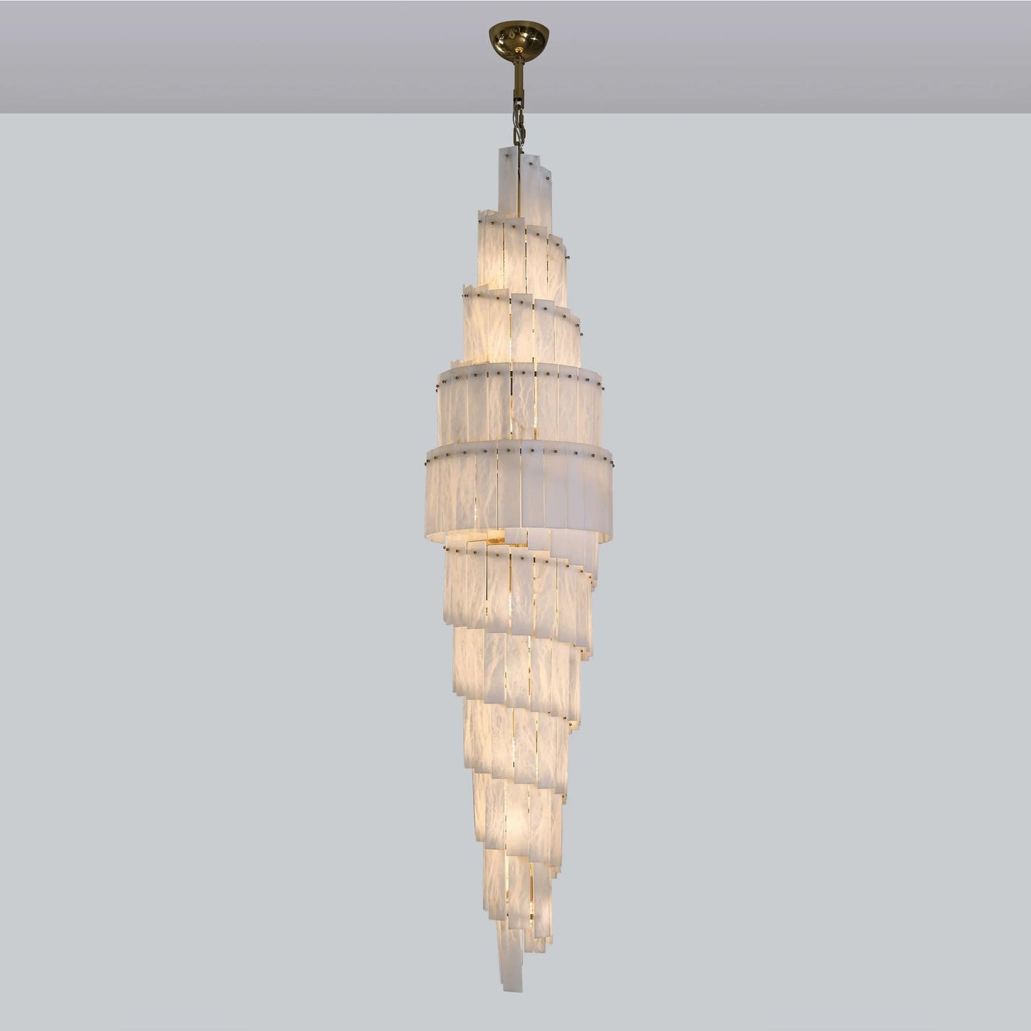 Alabaster Tiered Staircase Chandelier
