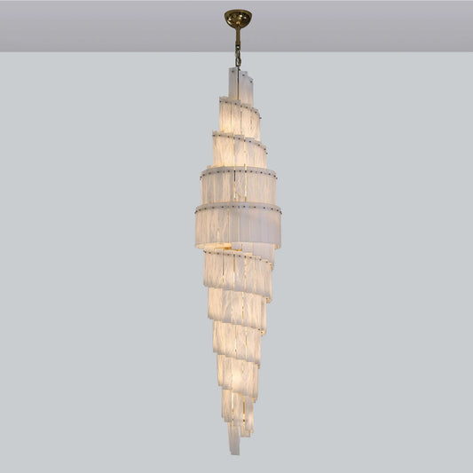 Alabaster Tiered Staircase Chandelier