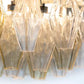 Elegant Murano Poliedri Clear Glass Chandelier 18"