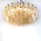 Elegant Murano Poliedri Clear Glass Chandelier 18"