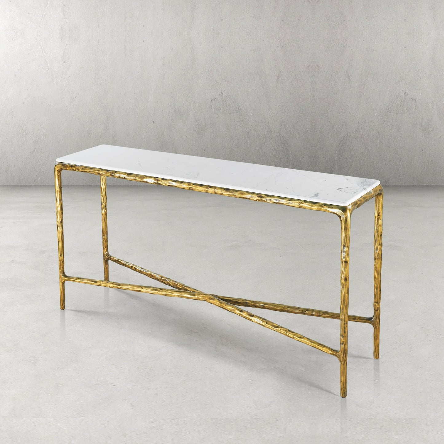 Thaddeus Rectangle Marble Console Table 60" 72"