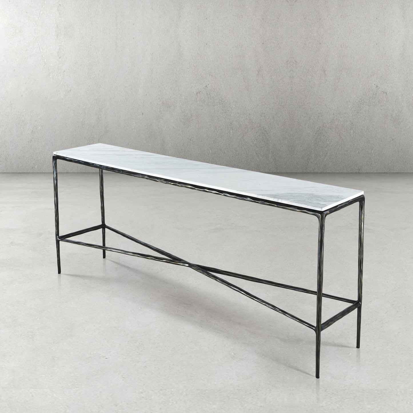 Thaddeus Rectangle Marble Console Table 60" 72"