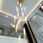 Alabaster Tube Staircase Chandelier
