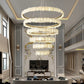 Alabaster Tiered Circular Chandelier
