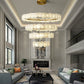 Alabaster Tiered Circular Chandelier