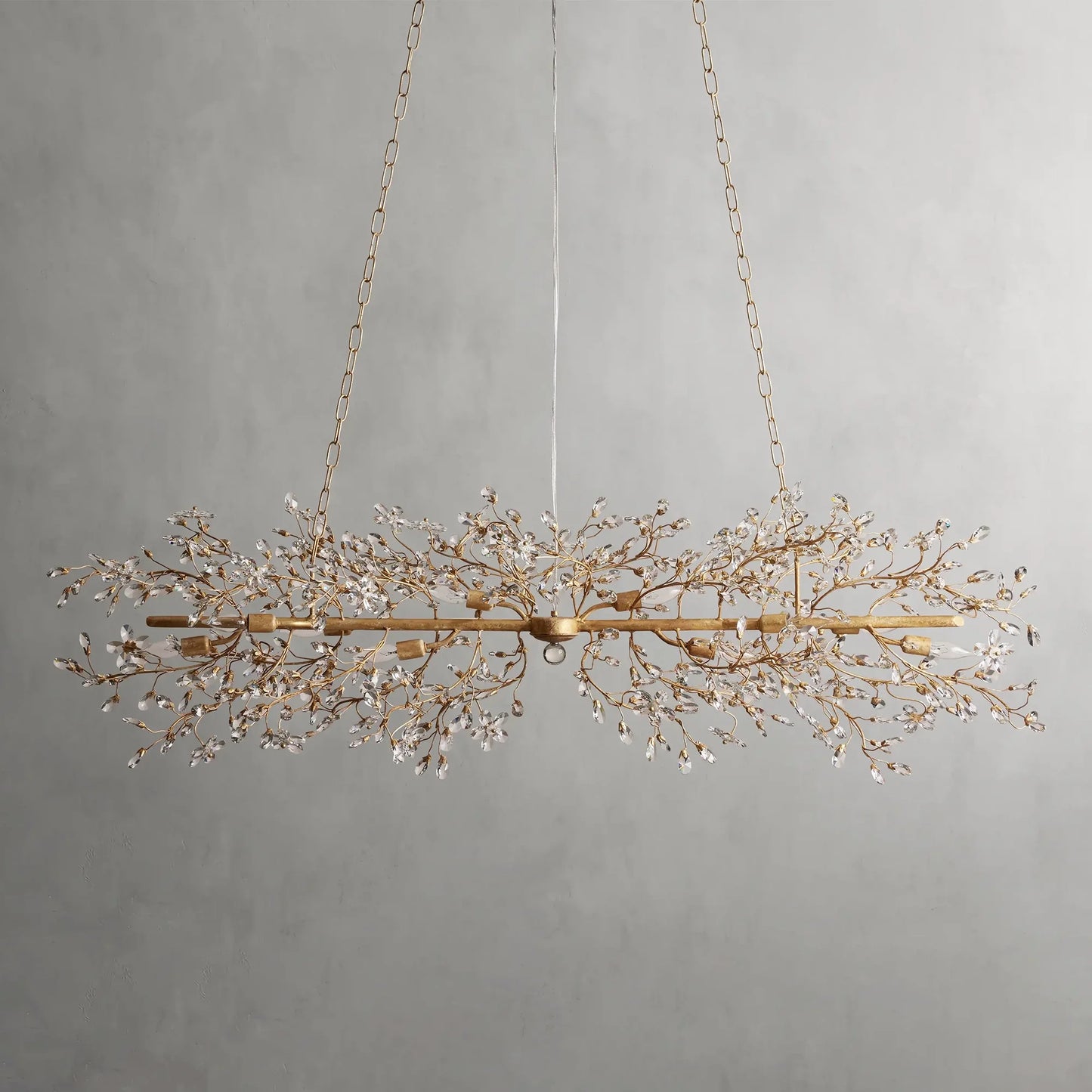 Crystal Flowers Fiore Linear Chandelier