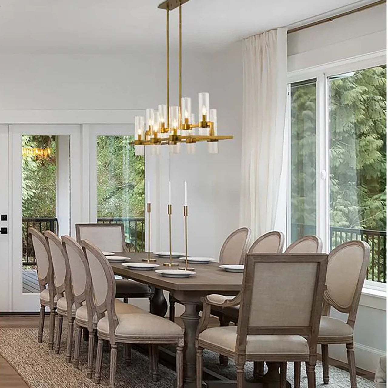 Damous Rectangles Chandelier 43"