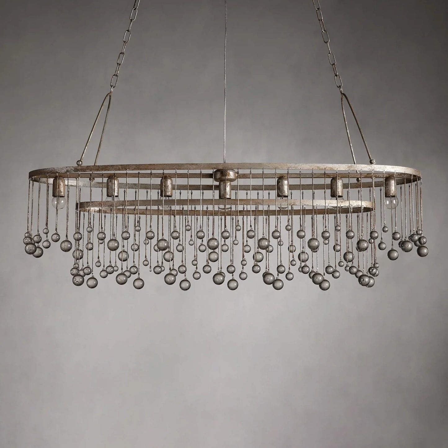 Modern Aubrey Oval Chandelier 7 Light