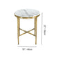 Thaddeus Round Marble Side Table 18" 22"