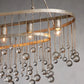 Modern Aubrey Oval Chandelier 7 Light