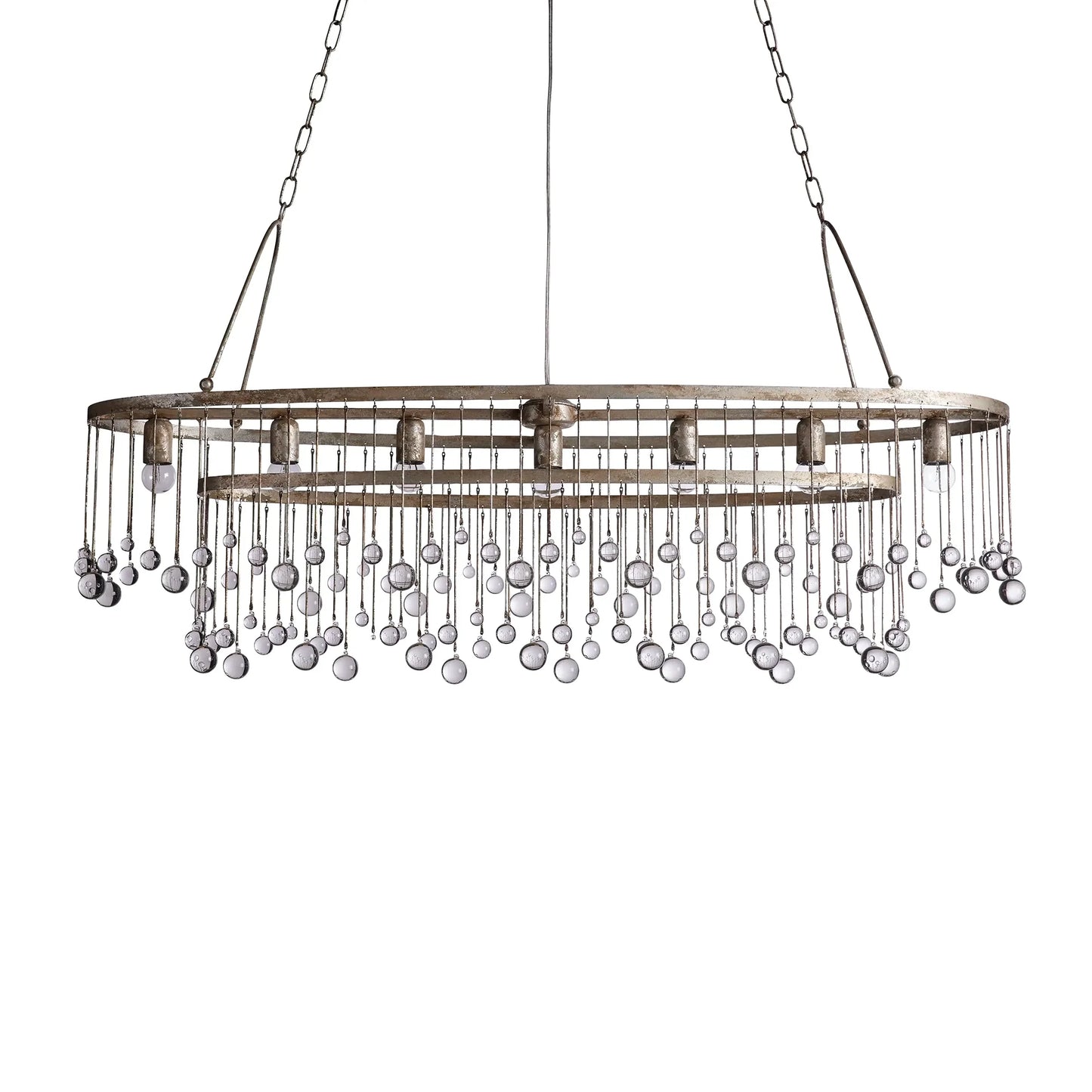 Modern Aubrey Oval Chandelier 7 Light