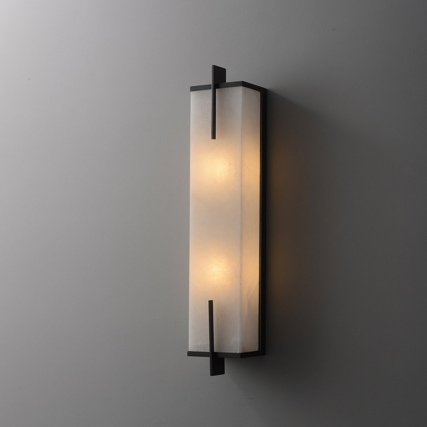 Rectangular Alabaster Wall Sconce 2 Lights