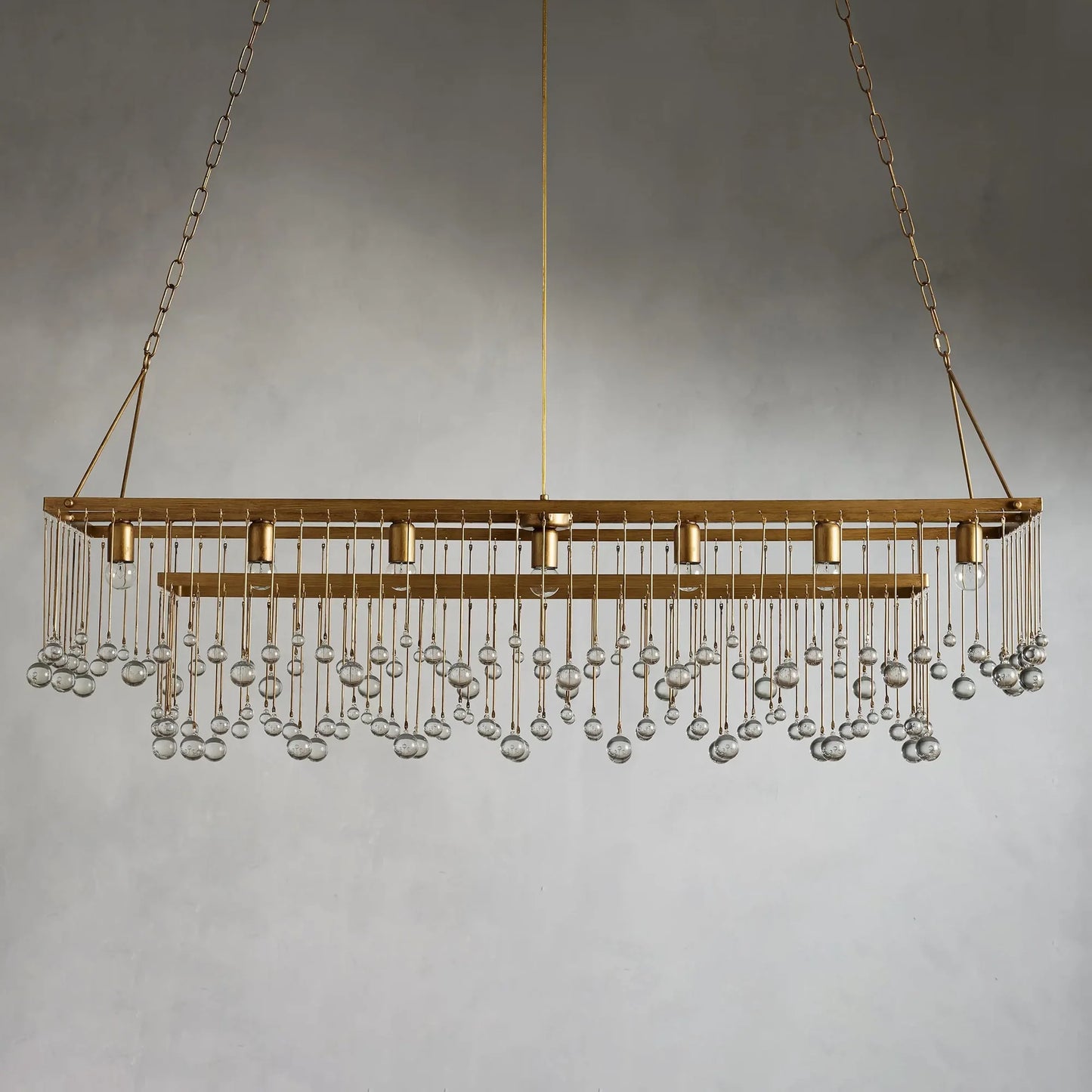 Modern Aubrey Rectangular Chandelier 47" 60"