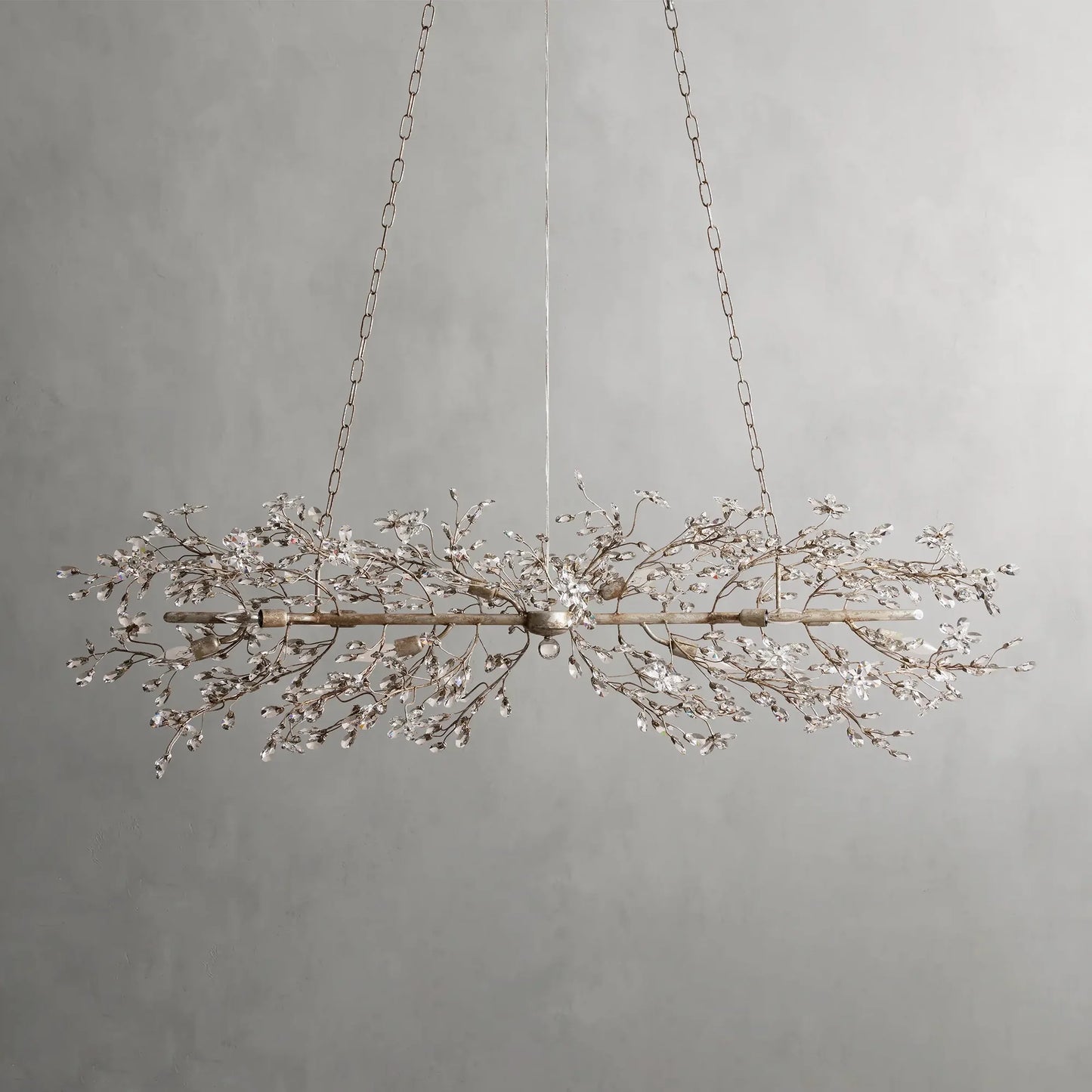 Crystal Flowers Fiore Linear Chandelier