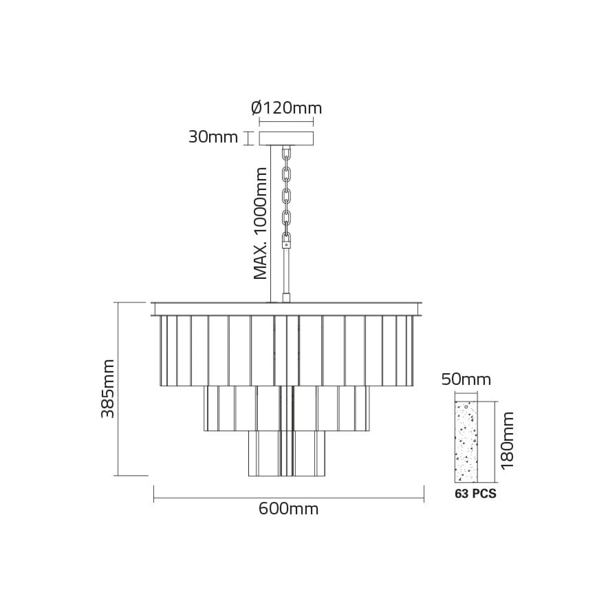 Carino Grande Chandelier 9-Light