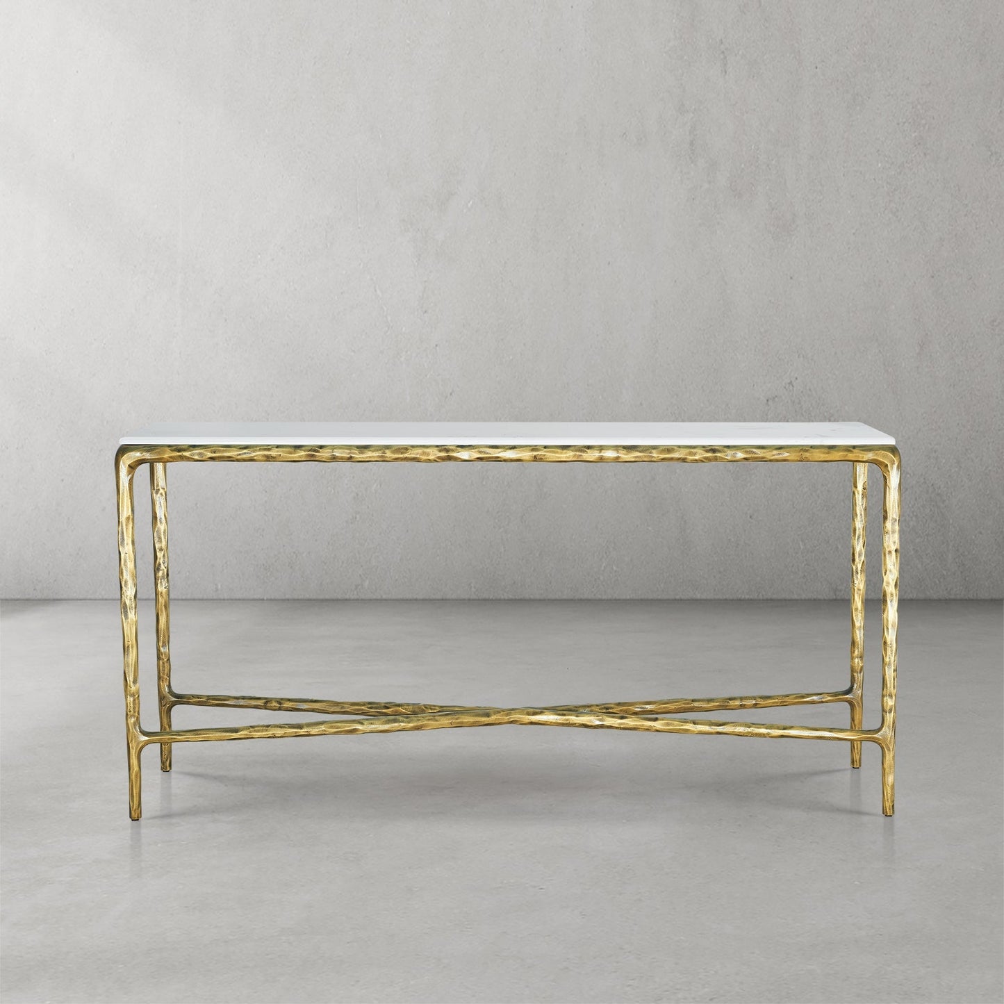 Thaddeus Rectangle Marble Console Table 60" 72"