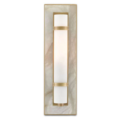 Alabaster Bruneau Brass Wall Sconce