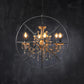 Annie Gyro Crystal Round Chandelier Natural