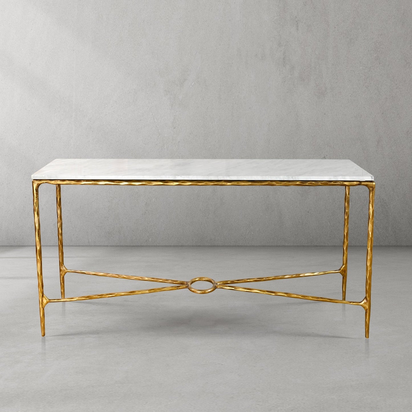 Thaddeus Rectangle Marble Console Table 60" 72"