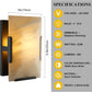 Square Marble Slice Wall Sconce 9.8"