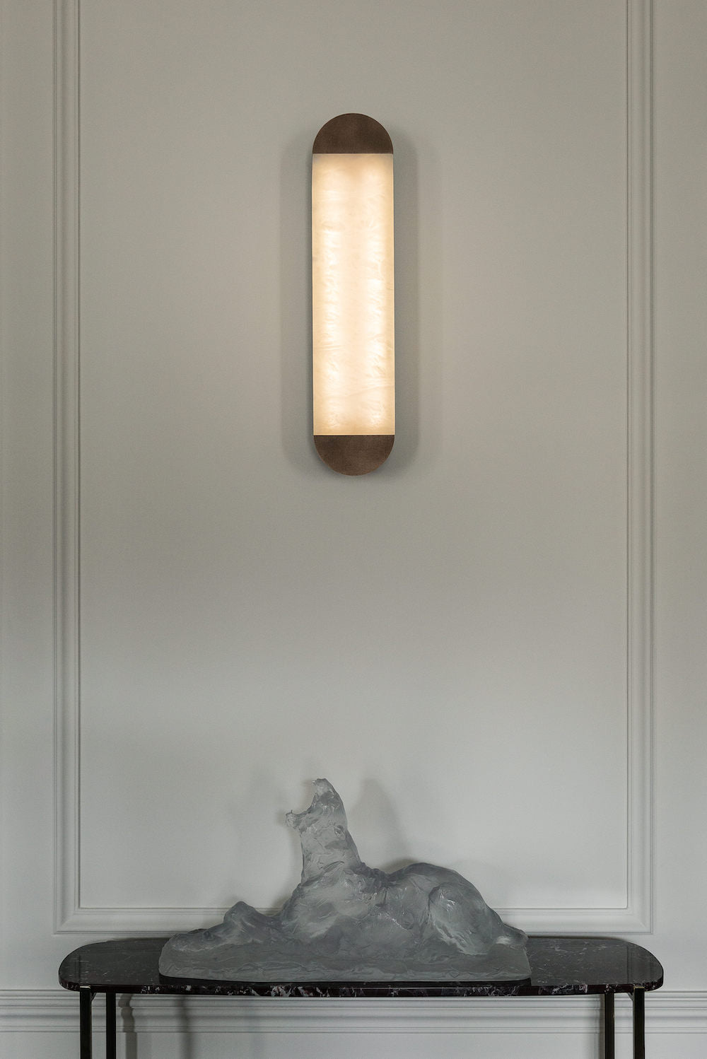 Ghost alabaster wall sconce