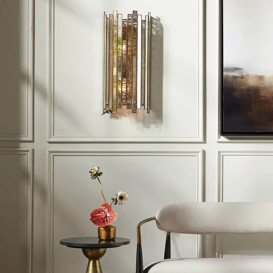 Artistic Antique Glass Lailar Wall Sconce