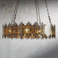 Artistic Antique Glass Lailar Round Chandelier